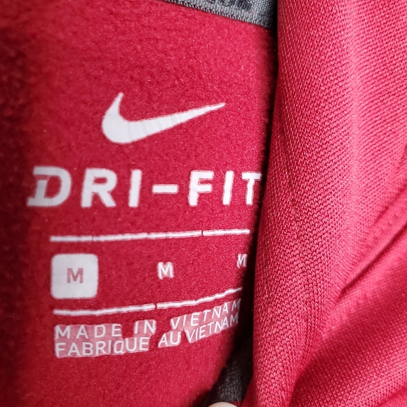24) NIKE Dri-Fit Logo Hoodie Pullover Maroon Sz. M - Picture 2 of 12